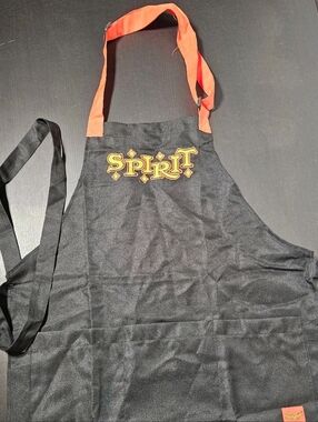 Spirit Halloween Exclusive 2025 Black Stitched Embroidered Apron w/ 3 Pockets